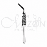 Diethrich Bulldog Clamp Angled 55° stainless steel atraumatic vascular clamp with serrated jaws for vessel occlusion by Mizon International.