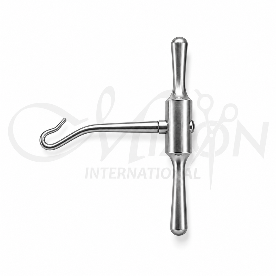 Mizon International Dingman Otobrader 14.5cm with smooth rounded tip, loop shaft and stainless steel butterfly handle