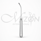 Mizon International 15.5cm Dingman Otobrader with curved serrated tip and ergonomic stainless steel handle