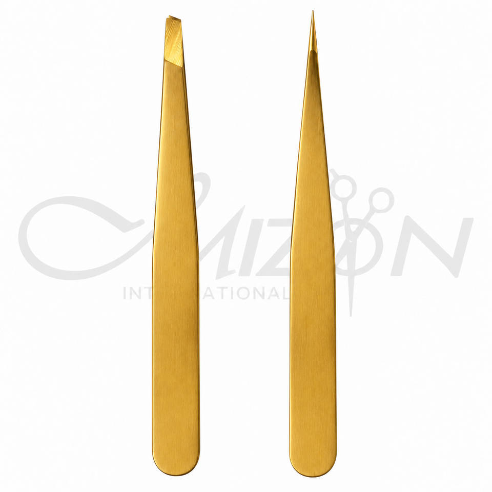 Mizon International Eyebrow Tweezer Set 2PCS stainless steel professional beauty grooming instruments
