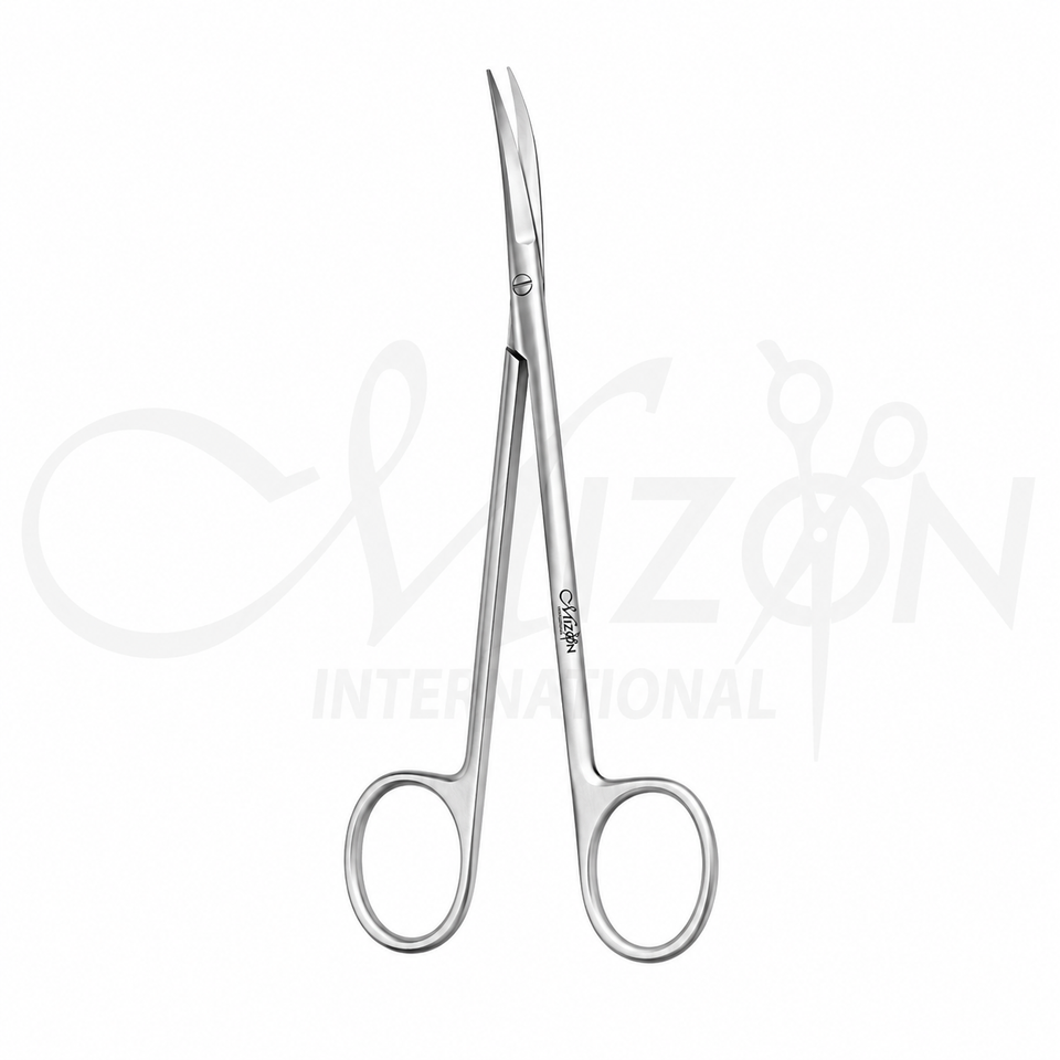 Finger Scissors Curved 14 cm Stainless Steel Surgical Scissors by Mizon International