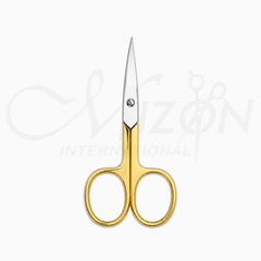 Mizon International Professional Gold Curved Baby Nail Scissors | Premium Gold-Plated Surgical Stainless Steel Precision Baby Grooming Scissors
