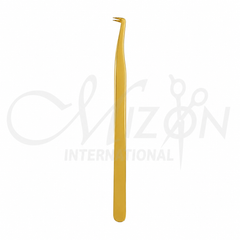 Mizon International Gold Precision Lash Tweezers | Premium Surgical Stainless Steel Professional Eyelash Extension Tweezers