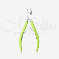 Mizon International Professional Stainless Steel Cuticle Nipper Nail Cutter with Lime Green Grip | 11.5 cm Premium Surgical Precision Manicure & Pedicure Tool