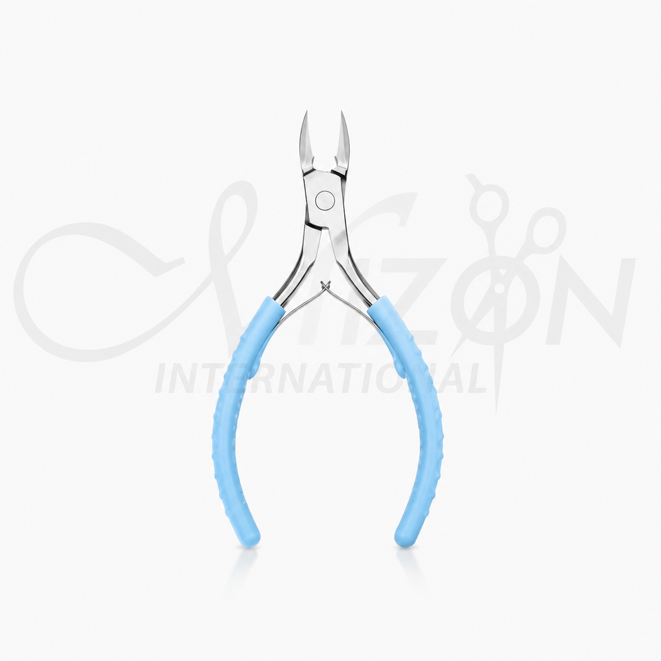 Half Jaw Cuticle Nipper Stainless Steel Nail Cutter Professional Manicure Tool by Mizon International