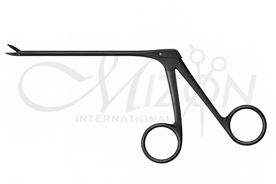 Mizon International Hartmann Crocodile Forceps serrated 8 x 2mm jaws 80mm black finish ENT surgical instrument