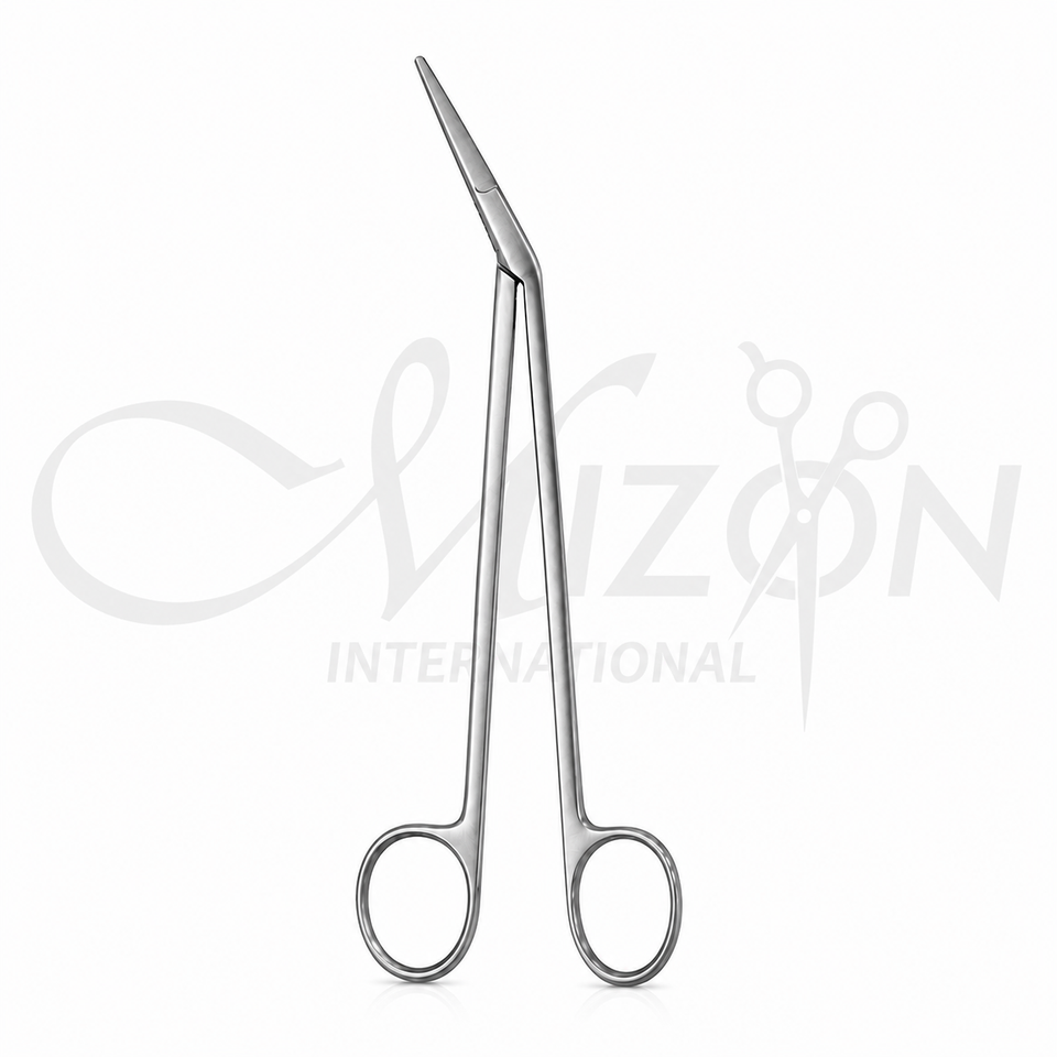 Heymann Turbinectomy Scissors 15 cm Stainless Steel Angled ENT Surgical Scissors by Mizon International