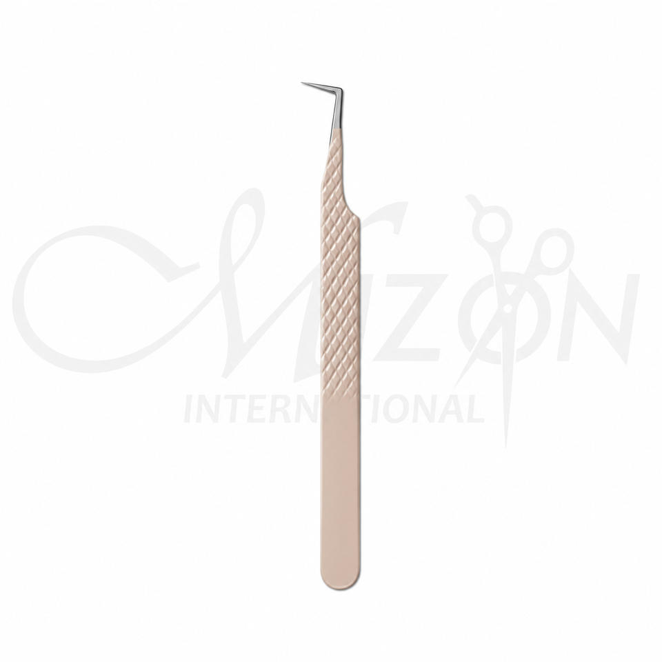 High Precision 90 Degree Lash Tweezers 11.5cm Stainless Steel Eyelash Extension Tweezer by Mizon International