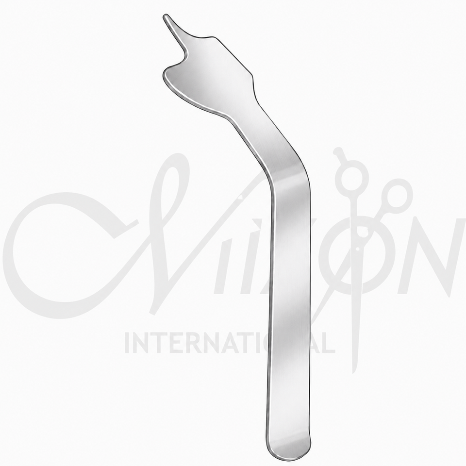 Mizon International Infero-Posterior Acetabular Capsule Retractor Right 10 Inch 254mm with 50mm serrated working tip
