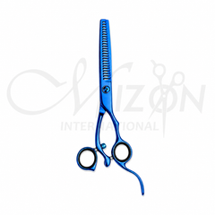 Mizon International JW TS7 Texturizing Shears 7 Inch | Premium Japanese Stainless Steel Blue Titanium Thinning Scissors
