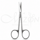Mizon International Keeler Eye Scissors featuring precision cutting blades, surgical-grade stainless steel construction, ergonomic handling, and professional ophthalmic design.