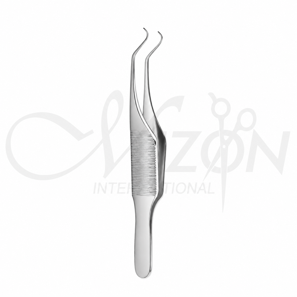 Konig Botvin Iris Forceps 7.5cm Curved Stainless Steel Ophthalmic Surgical Instrument by Mizon International