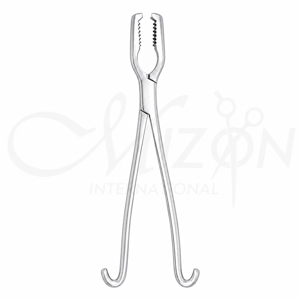 Mizon International Lane Bone Holding Forceps featuring precision bone-grasping jaws, durable surgical-grade stainless steel construction, ergonomic handles, and reusable design for professional orthopedic procedures.