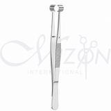 Mizon International Larsen Tendon Forceps featuring a crescent-shaped jaw, ribbed grip section, stainless steel construction, and precision design for orthopedic tendon procedures.