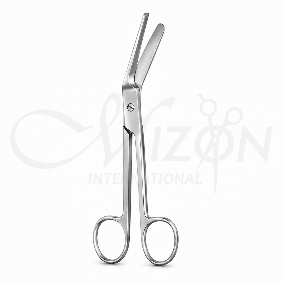 Lister Bandage Scissors Stainless Steel Angled Dressing Scissors by Mizon International