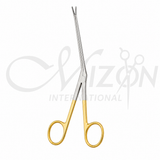 Micro Alligator Ear Forceps with Serrated Jaws and Gold Plated Ring Handle by Mizon International