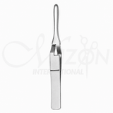 Micro Bulldog Straight Serrated Jaw Surgical Clamp 5 cm made from stainless steel with atraumatic serrated jaws for microvascular and general surgery by Mizon International.