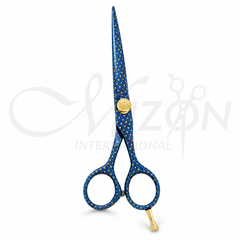 Professional Hair Cutting Scissors Blue & Gold | Stainless Steel Salon Shears | Mizon International