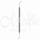 Mizon International Anderson-Barrett Manipulator 130mm 5.1 inch double-ended titanium ophthalmic instrument with nucleus chopper and Barrett mushroom tip