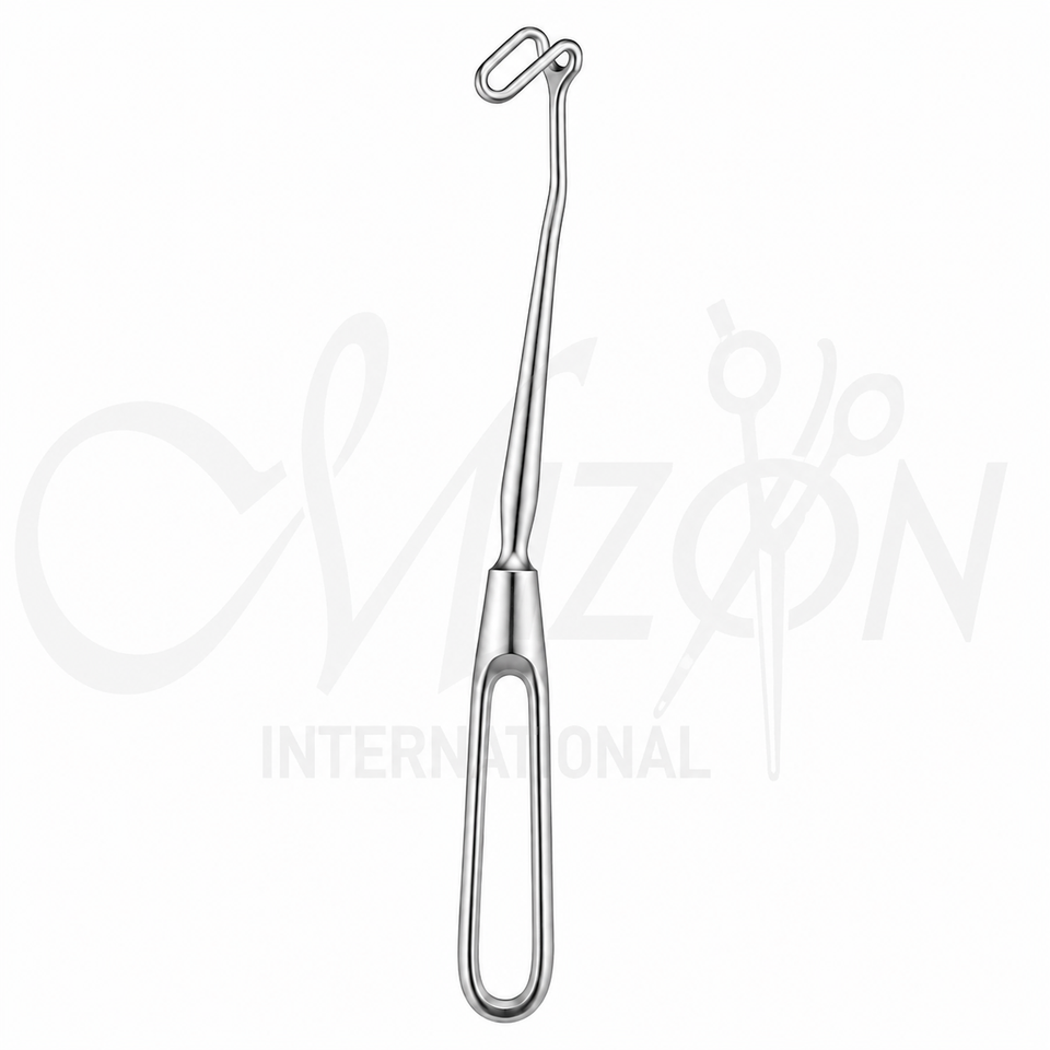 Mizon International Cushing Decompression Retractor 8 3/4 Inch 222mm with 13mm x 22mm fenestrated blade and handle for spinal surgical applications
