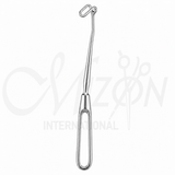 Mizon International Cushing Decompression Retractor 8 3/4 Inch 222mm with 13mm x 22mm fenestrated blade and handle for spinal surgical applications