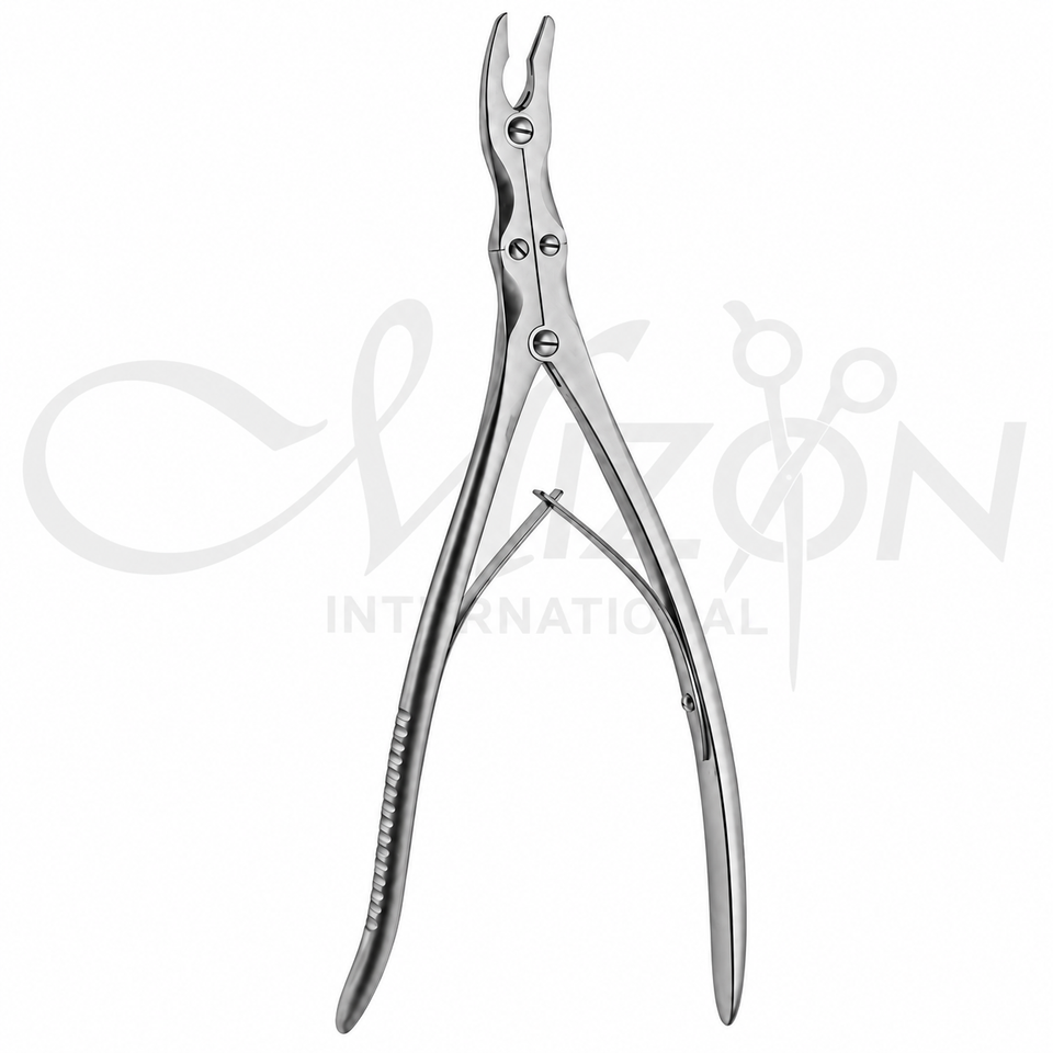 Mizon International Dale Rongeur 14 inch curved 3mm double action orthopedic bone surgical instrument