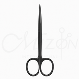Mizon International Iris Scissors Ophthalmic Surgical Instrument featuring fine precision blades, stainless steel construction, ergonomic finger rings, and professional design for delicate surgical procedures.