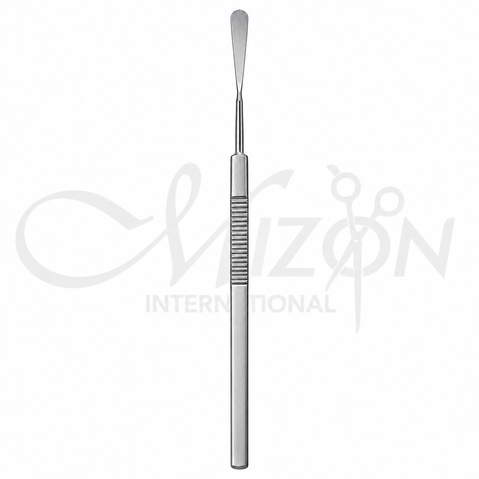 Mizon International Kimura Spatula 5 1/2 Inch 140mm with 4mm x 17.5mm working surface and 34mm shaft stainless steel ophthalmic instrument