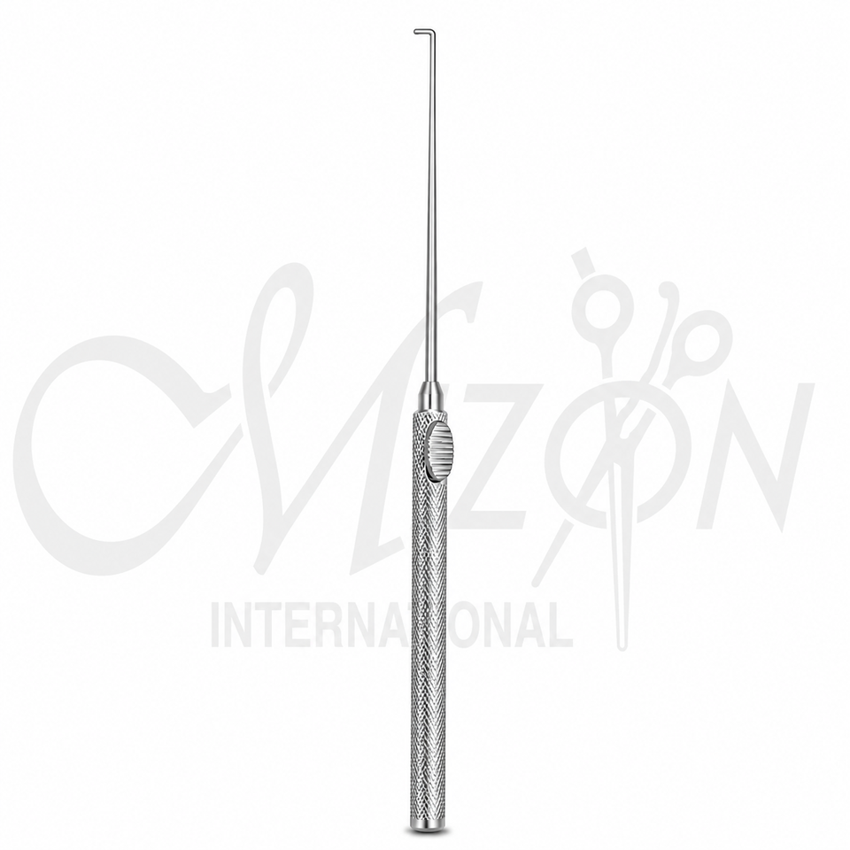 Mizon International Krayenbuehl Nerve Hook 7 1/4 Inch 184mm Large 3mm for professional spinal and neurosurgical applications