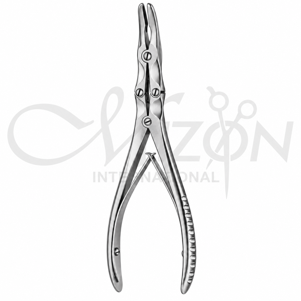 Mizon International Mayfield Rongeur 7 inch 3mm double action curved bone surgical instrument
