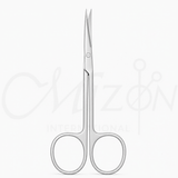 Mizon International Ophthalmic Scissors Stainless Steel featuring fine precision blades, durable stainless steel construction, ergonomic finger-ring handles, and professional ophthalmic design.