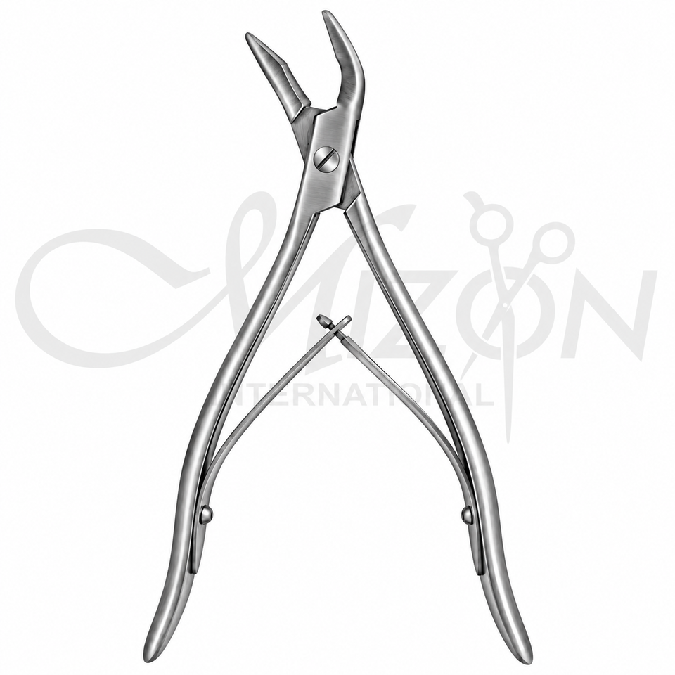 Mizon International Stookey Cranial Rongeur 7½ inch angled 3mm single action neurosurgical bone instrument