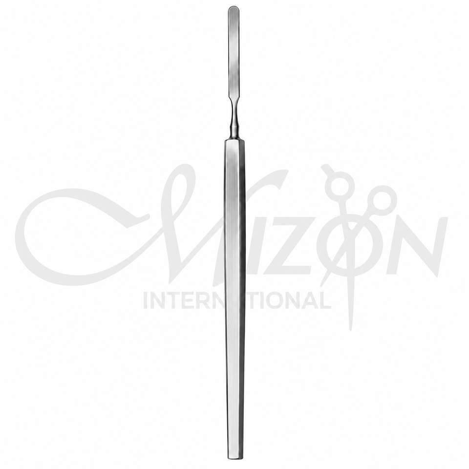 Mizon International Wecker Iris Spatula Fig. 2 2mm 13cm silver ophthalmic surgical instrument