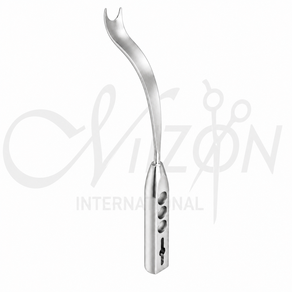 Mizon International Mueller Typer Femoral Neck Retractor 13 Inch 330mm with knurled handle for professional orthopedic surgical instrument sets