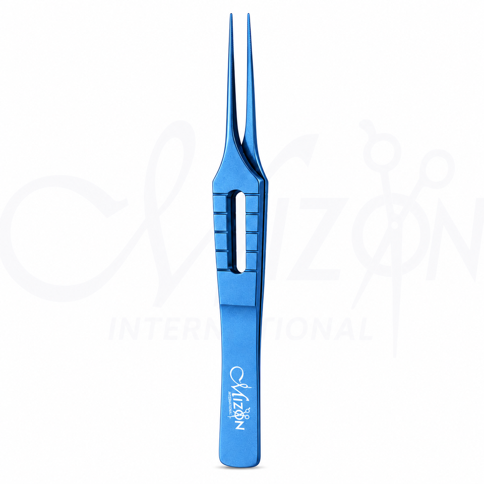 Ophthalmic Forceps Titanium for Eye Surgery with Fine Serrated Tips by Mizon International