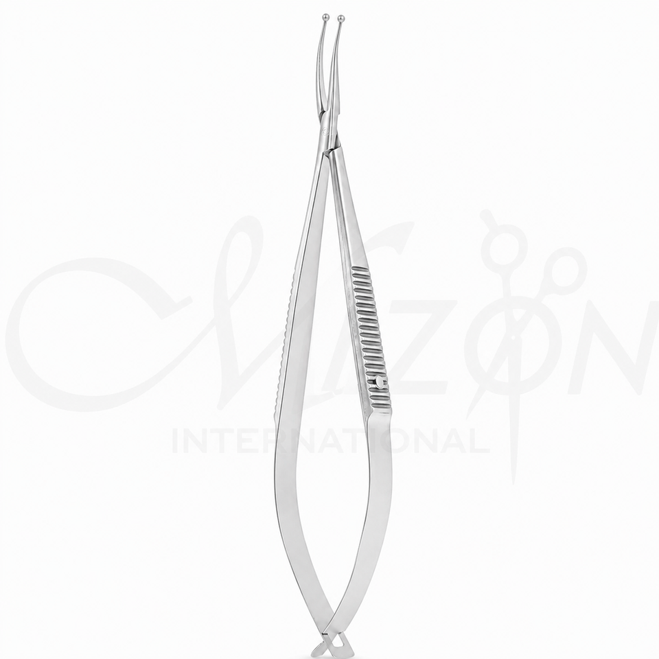 Mizon International Ophthalmic Forceps featuring fine precision tips, surgical-grade stainless steel construction, ergonomic handling, and professional design for delicate ophthalmic procedures.