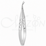 Mizon International Ophthalmic Scissors for Eye featuring precision cutting blades, surgical-grade stainless steel construction, ergonomic handling, and professional ophthalmic design.