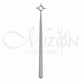 Mizon International Osher-Neumann corneal marker with four-point circular ring head and knurled stainless steel handle
