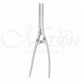 Payr Intestinal Clamp 6 cm made from premium stainless steel with delicate serrated jaws and ergonomic handle for atraumatic intestinal occlusion by Mizon International.