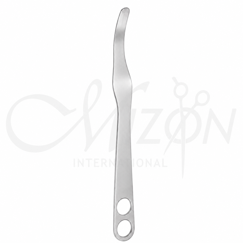 Mizon International Pelvic Retractor 10 1/2 Inch X 1 Inch Blunt with smooth blunt blade and stainless steel surgical construction