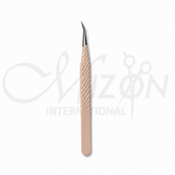 Precision Eyelash Tweezers Rose Gold Ultra Fine Point Stainless Steel Lash Extension Tweezer by Mizon International