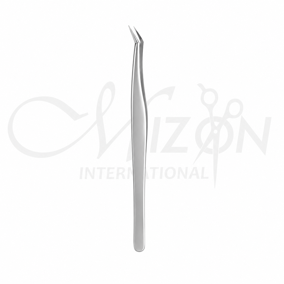 Professional Curved Lash Tweezers 12cm Stainless Steel Eyelash Extension Precision Tweezer by Mizon International