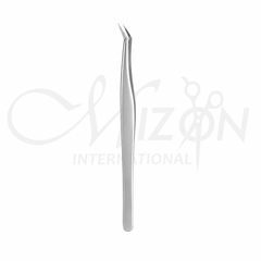 Mizon International Professional Curved Lash Tweezers 12 cm | Premium Surgical Stainless Steel Precision Eyelash Extension Tweezers