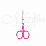 Professional Cuticle Nail Scissors Stainless Steel Manicure Tool with Pink Handle by Mizon International