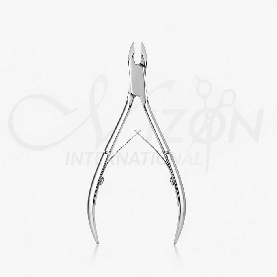 Professional Stainless Steel Cuticle Nipper Double Sharpened Manicure Tool by Mizon International