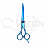 Professional Hair Cutting Scissors Titanium Blue 6.5 Inch Stainless Steel Barber Salon Shears by Mizon International