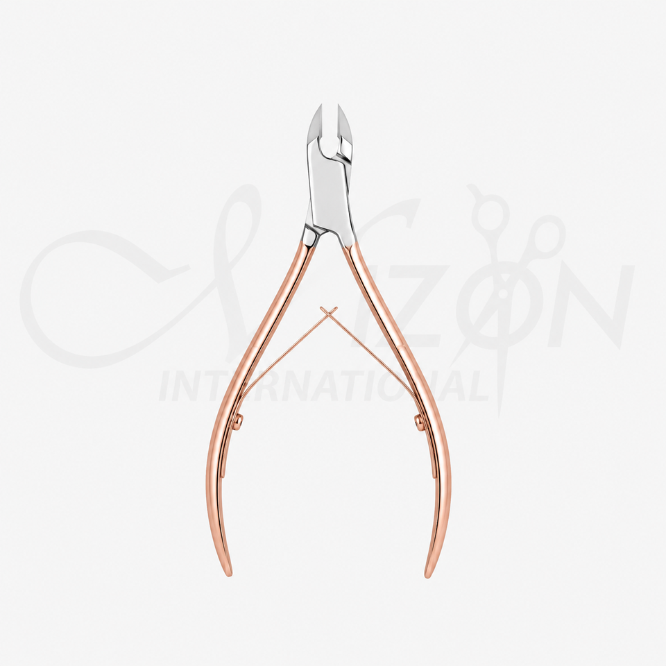 Rose Gold Stainless Steel Cuticle Nipper Professional Manicure Tool by Mizon International