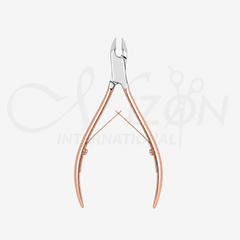 Mizon International Professional Rose Gold Stainless Steel Cuticle Nipper Cutter | Premium Surgical Precision Manicure & Pedicure Cuticle Trimmer