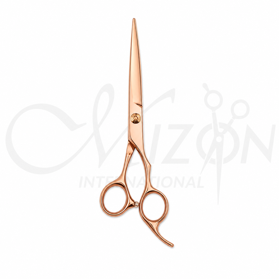 Roselittle Salon Hair Cutting Scissors 6 Inch Rose Gold Stainless Steel Professional Barber Shears by Mizon International