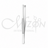 Russian Tissue Forceps Stainless Steel Rounded Serrated Surgical Tissue Forceps by Mizon International